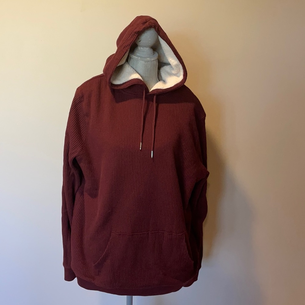 Old Navy Martin Waffle Hoodie with Sherpa Lined Torso and Hood- NWOT - XXL